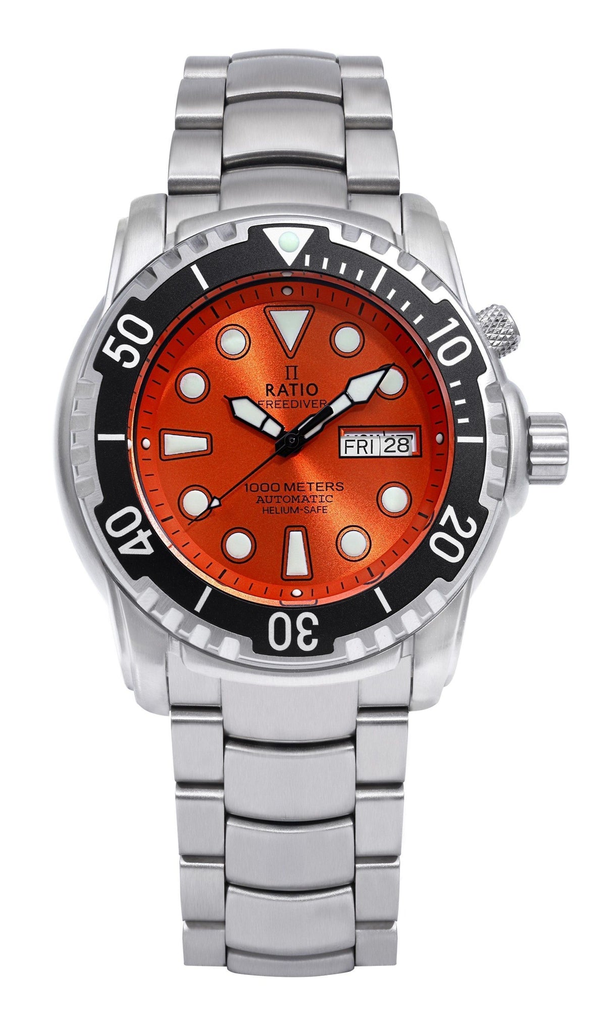 Ratio FreeDiver Helium-Safe 1000M Sapphire Automatic 1068HA96-34VA-ORG Men's Watch