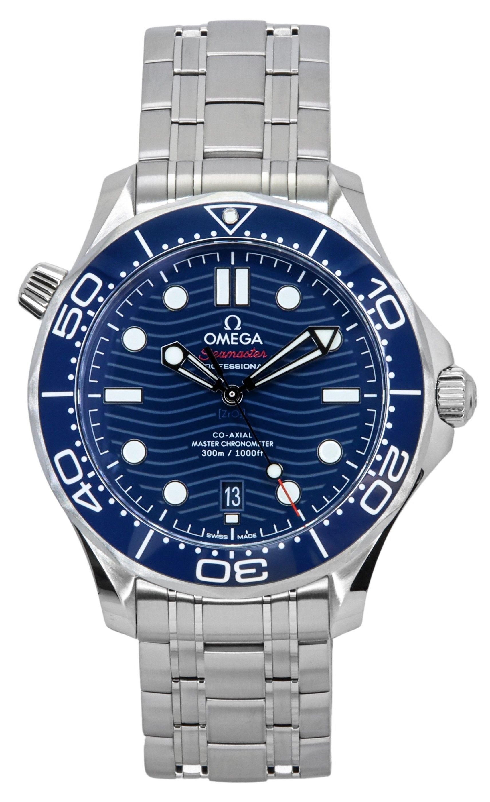 Omega Seamaster Stainless Steel Blue Dial Automatic Diver's 210.30.42.20.03.001 300M Men's Watch