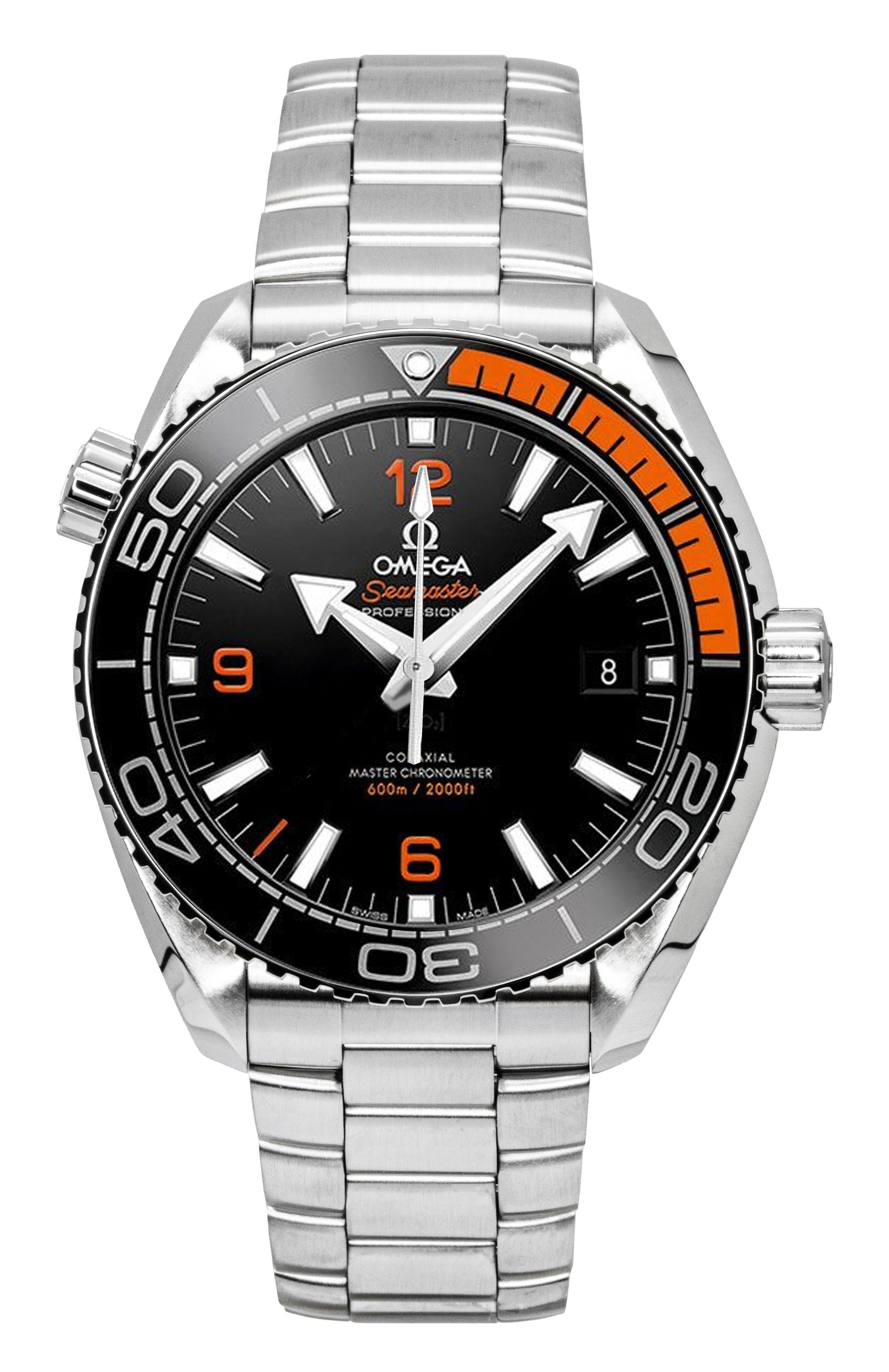 Omega Seamaster Planet Ocean Stainless Steel Black Dial Automatic Diver's 215.30.44.21.01.002 600M Men's Watch