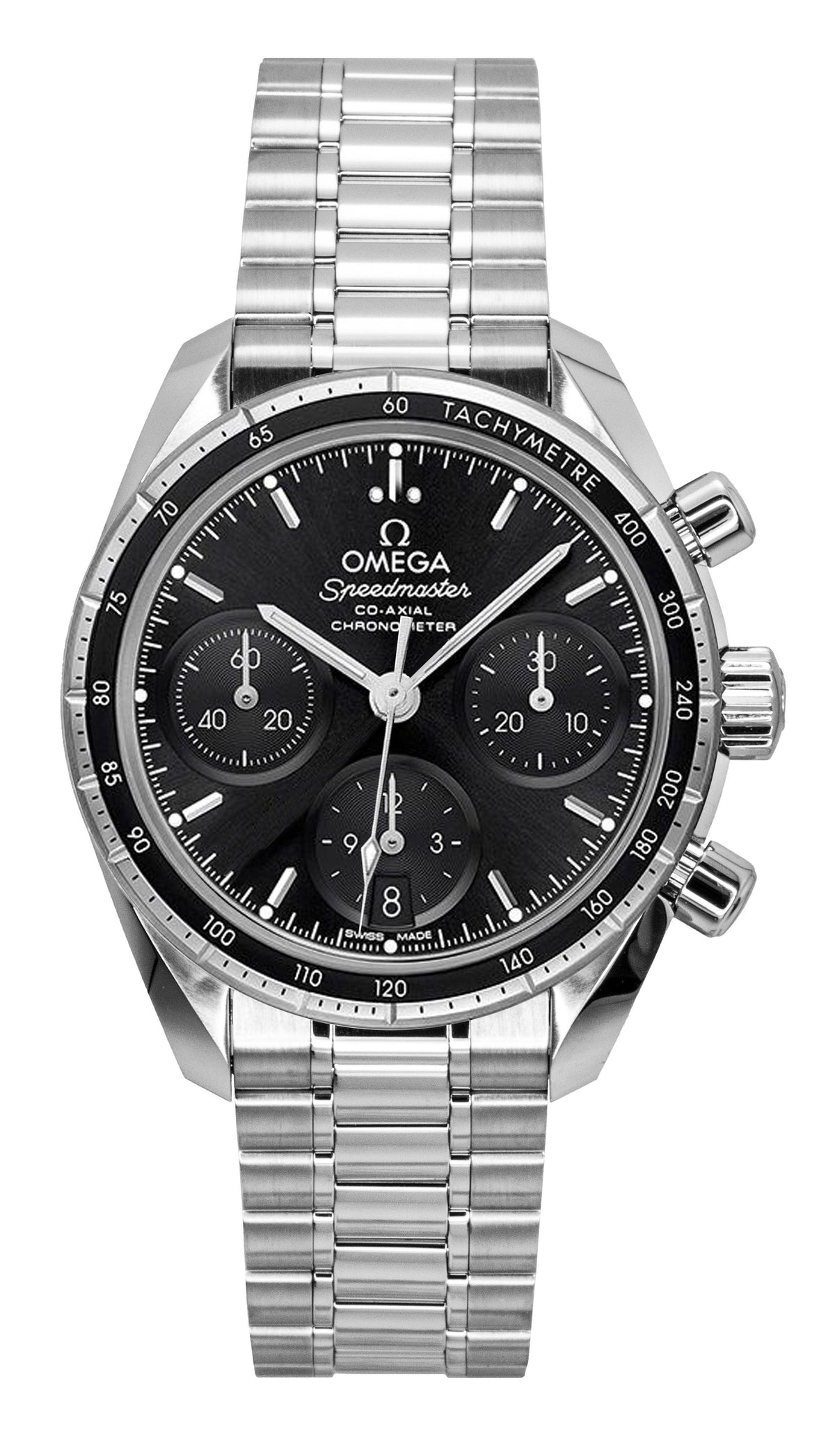 Omega Speedmaster Chronograph Stainless Steel Black Dial Automatic 324.30.38.50.01.001 100M Men's Watch
