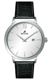 Westar Profile Leather Strap Silver Dial Quartz 50214STN107 Men's Watch