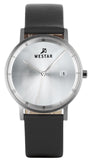 Westar Profile Leather Strap Silver Dial Quartz 50221STN107 Men's Watch