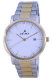 Westar White Dial Two Tone Stainless Steel Quartz 50243 CBN 101 Men's Watch