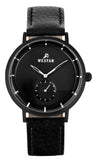 Westar Profile Leather Strap Black Dial Quartz 50246BBN103 Men's Watch