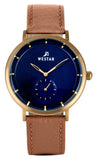Westar Profile Leather Strap Blue Dial Quartz 50246BZZ184  Men's Watch
