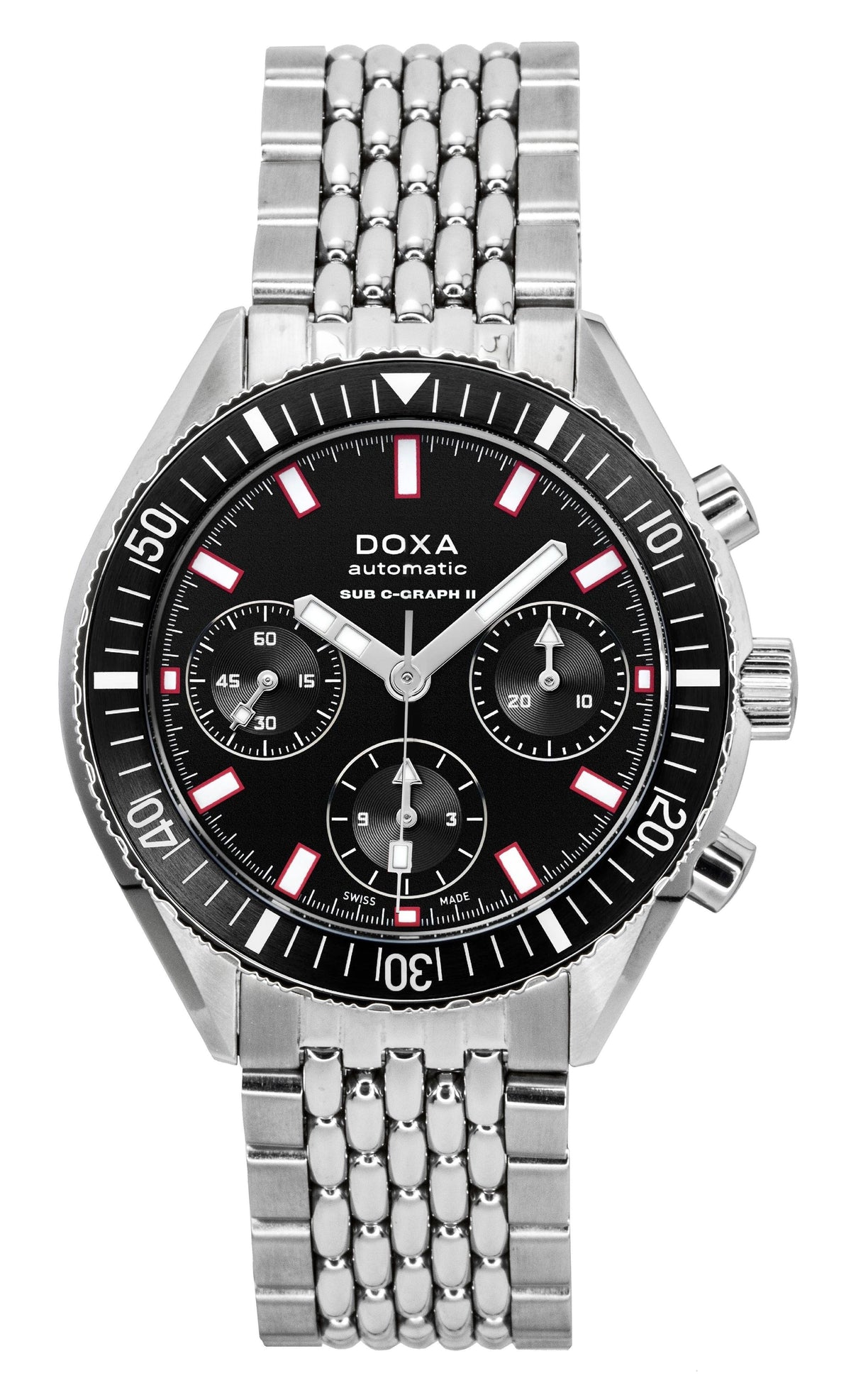 Doxa Sub 200 C-Graph II Sharkhunter Black Dial Automatic Diver's 797.10.101.10 200M Men's Watch With Extra Strap