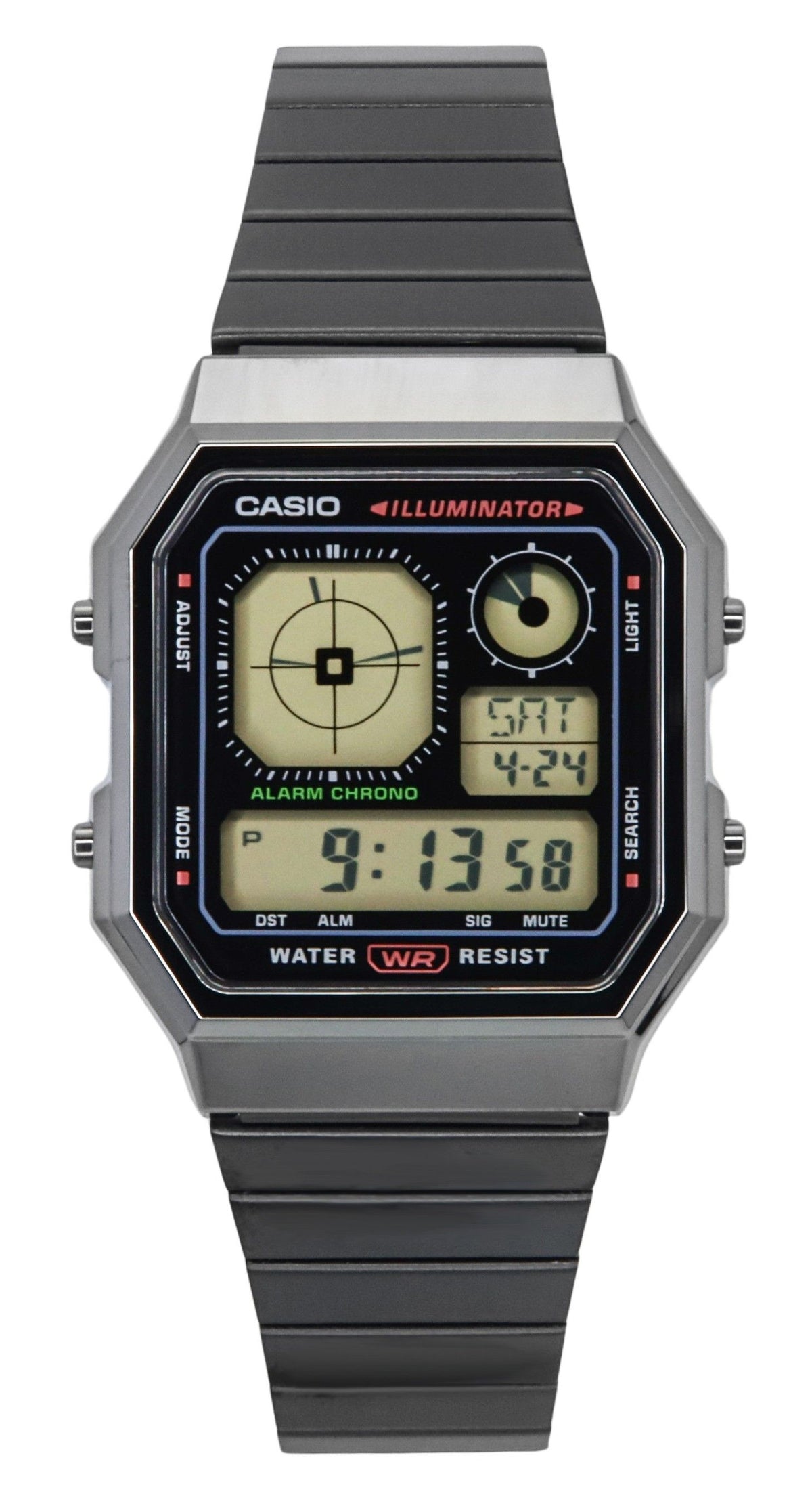 Casio Vintage Digital Stainless Steel Quartz A130WEGG-1A Unisex Watch