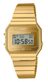 Casio Vintage Digital Gold Stainless Steel Quartz A700WEVG-9A Unisex Watch