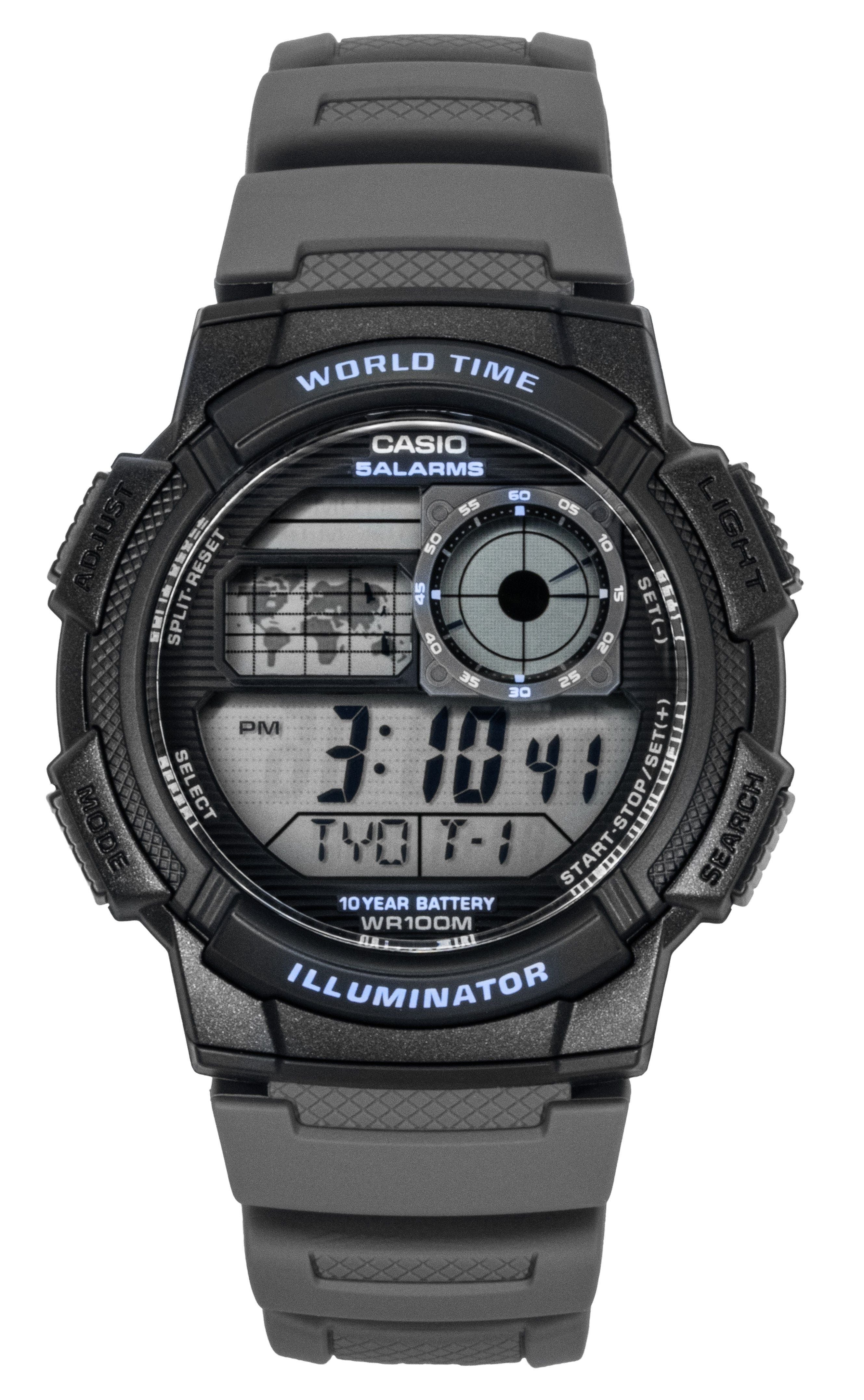 Casio Standard Digital Resin Strap Quartz AE-1000W-8AV 100M Men's Watch