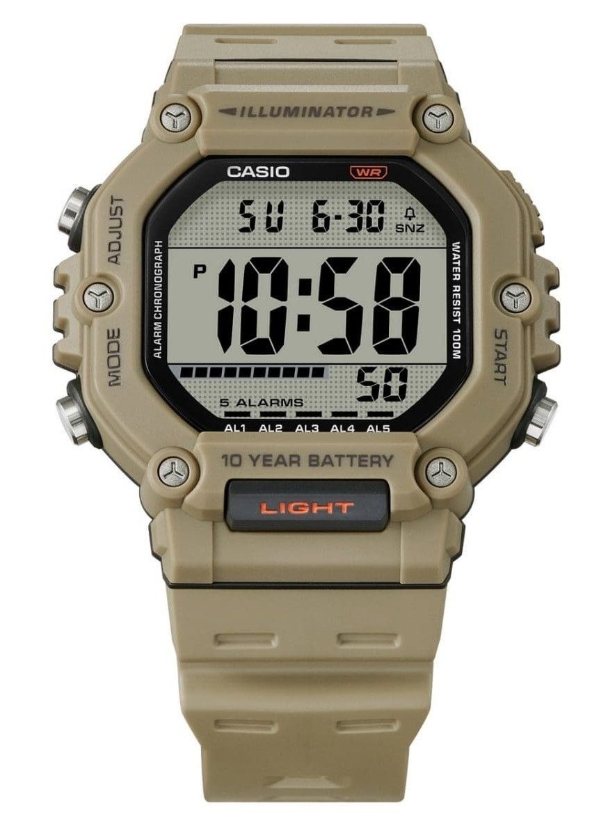 Casio Digital Resin Strap Quartz AE-1600H-5AV 100M Men's Watch