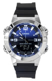 Casio Analog Digital Combination Resin Strap Blue Dial Quartz AMW-870A-2AV Men's Watch