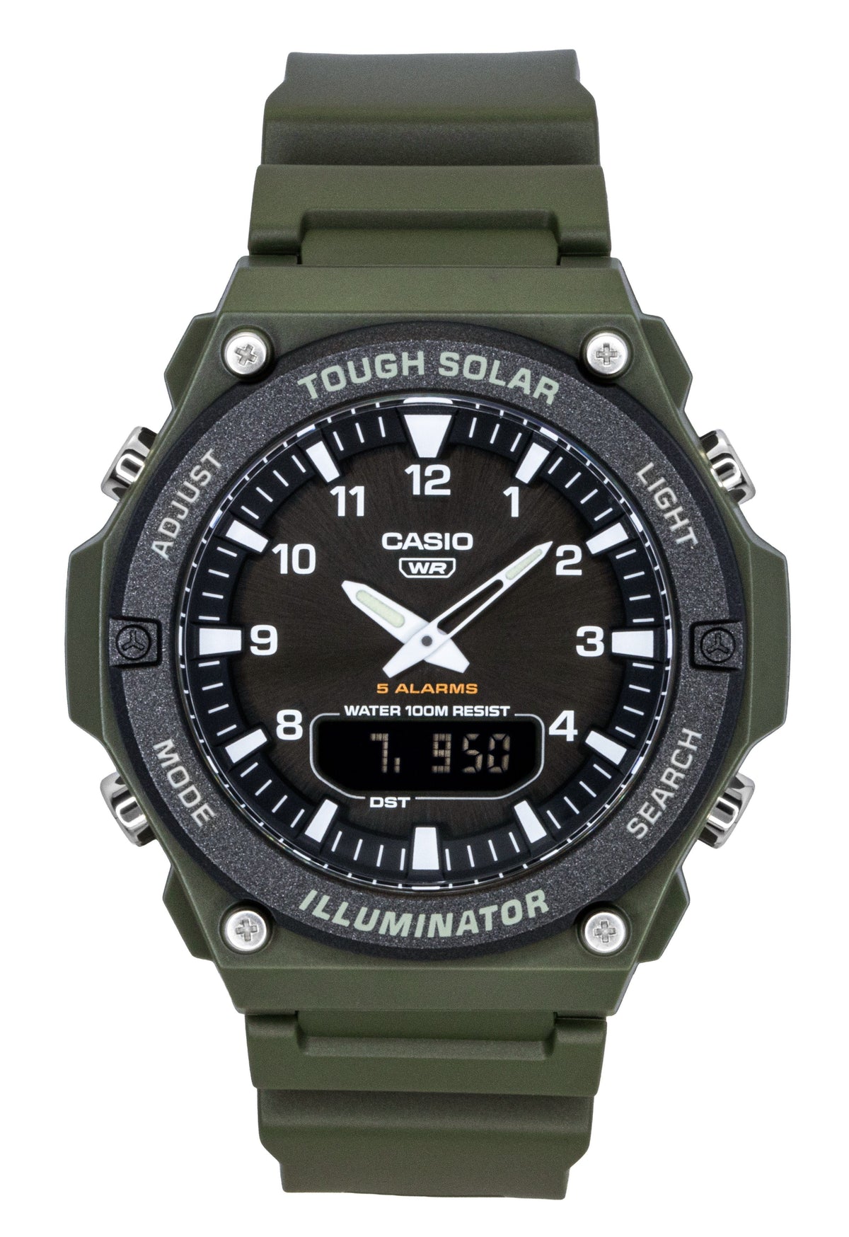 Casio Standard Analog Digital Resin Strap Black Dial Solar AQ-S820W-3BV 100M Men's Watch