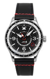 AVI-8 Flyboy Airmaster GMT Leather Strap Engine Black Dial Automatic AV-4128-01 Men's Watch