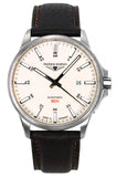 Bauhaus Aviation Leather Strap Full Luminous Beige Dial Automatic 28645 100M Men's Watch