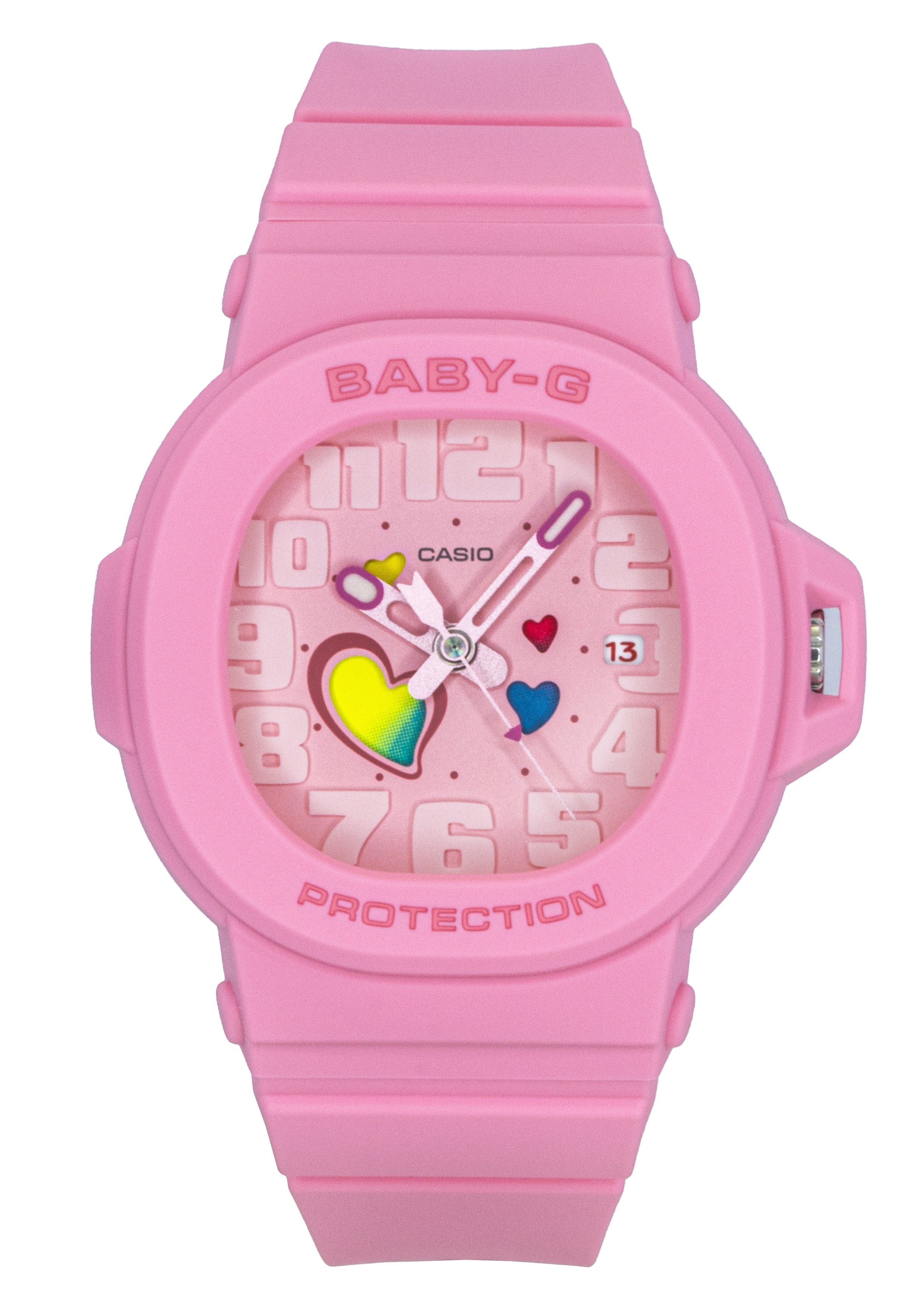 Casio Baby-G Analog Playful Hearts Series Pink Dial Quartz BGA-10-4A 100M Women's Watch