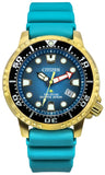 Citizen Promaster Dive Polyurethane Strap Turquoise Dial Eco-Drive Diver's BN0162-02X 200m Men's Watch