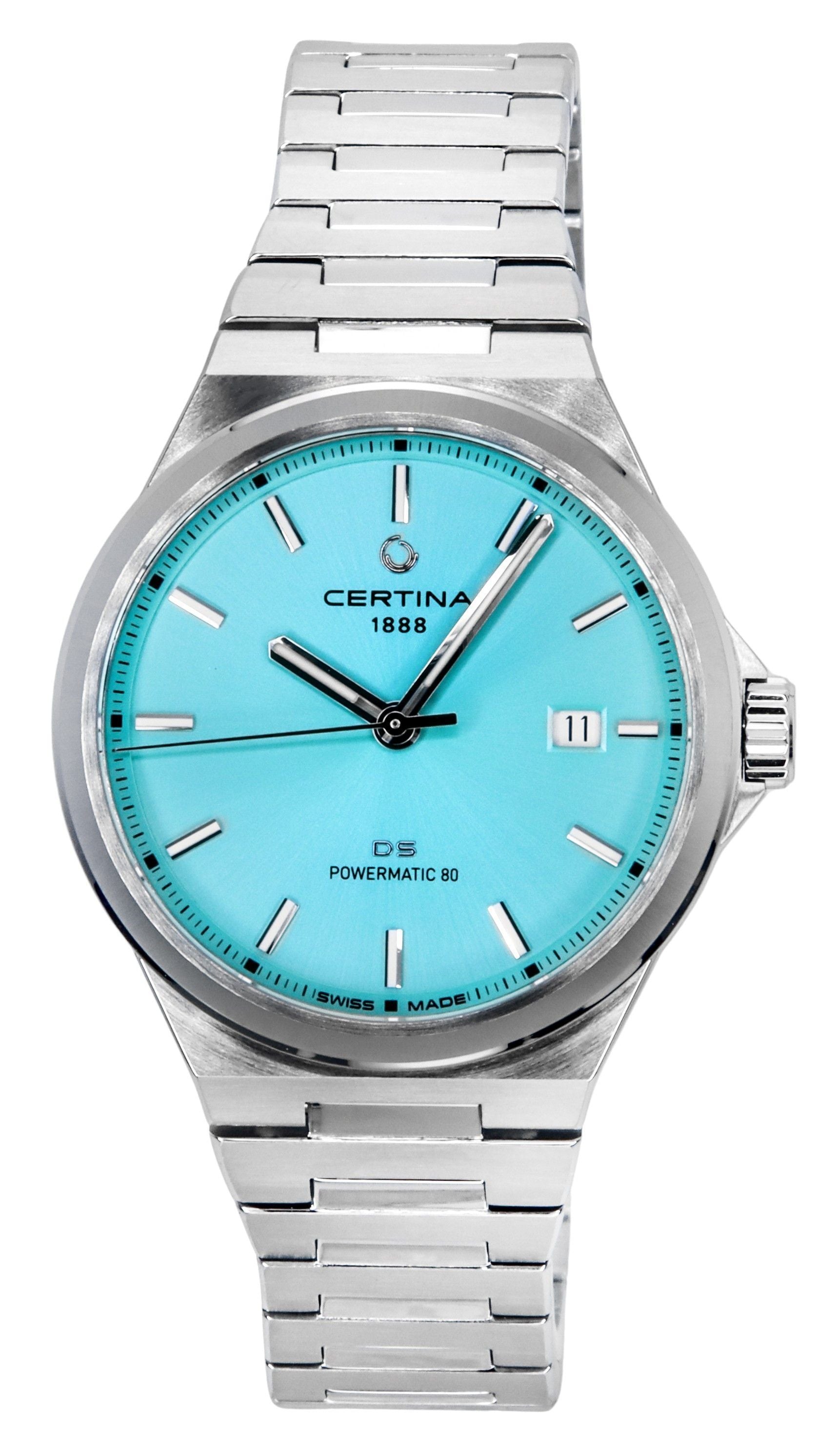Certina DS-8 Powermatic 80 Stainless Steel Light Blue Dial Automatic C043.407.11.351.00 100M Unisex Watch