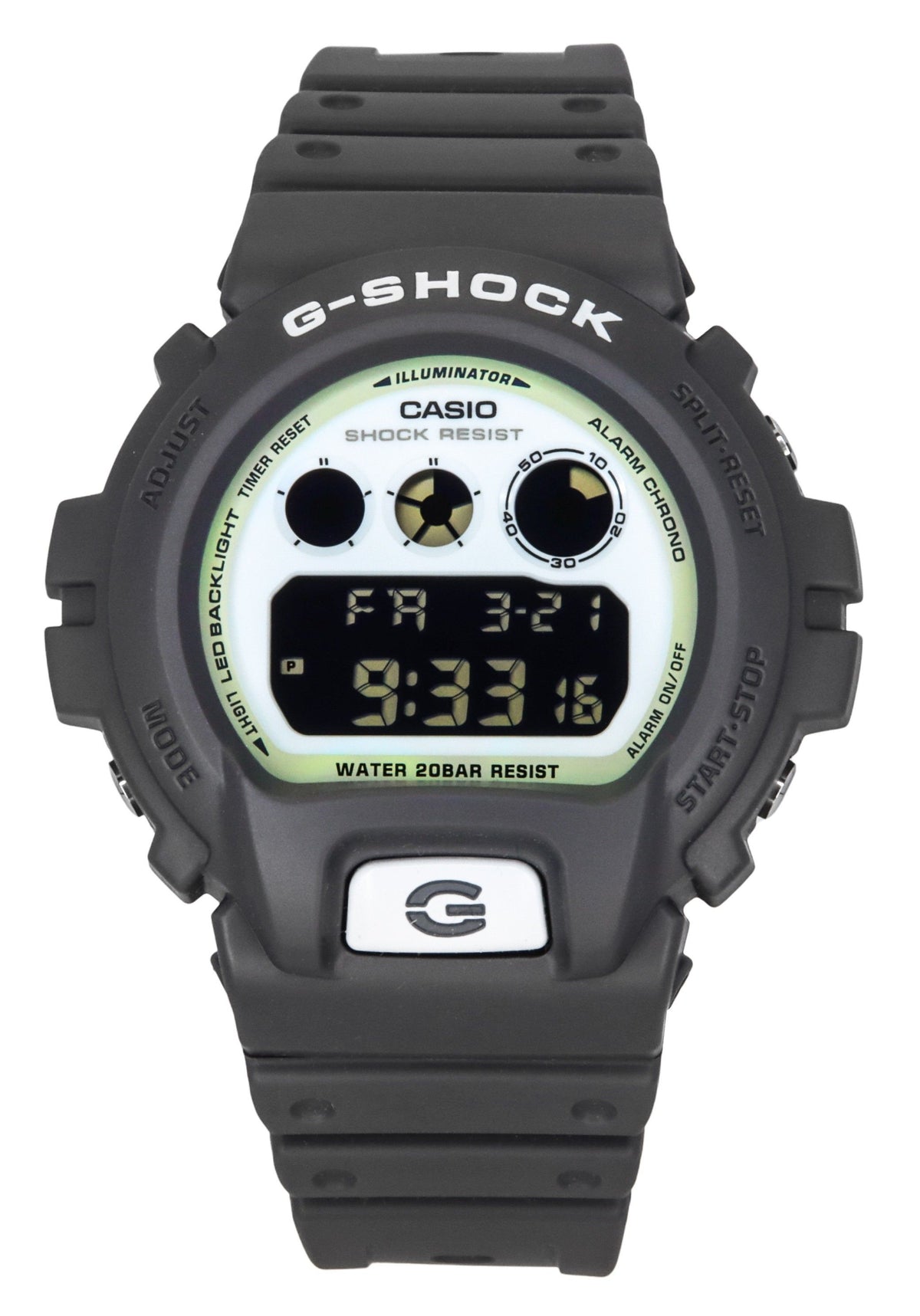 Casio G-Shock Hidden Glow Digital Resin Strap Quartz DW-6900HD-8 200M Men's Watch