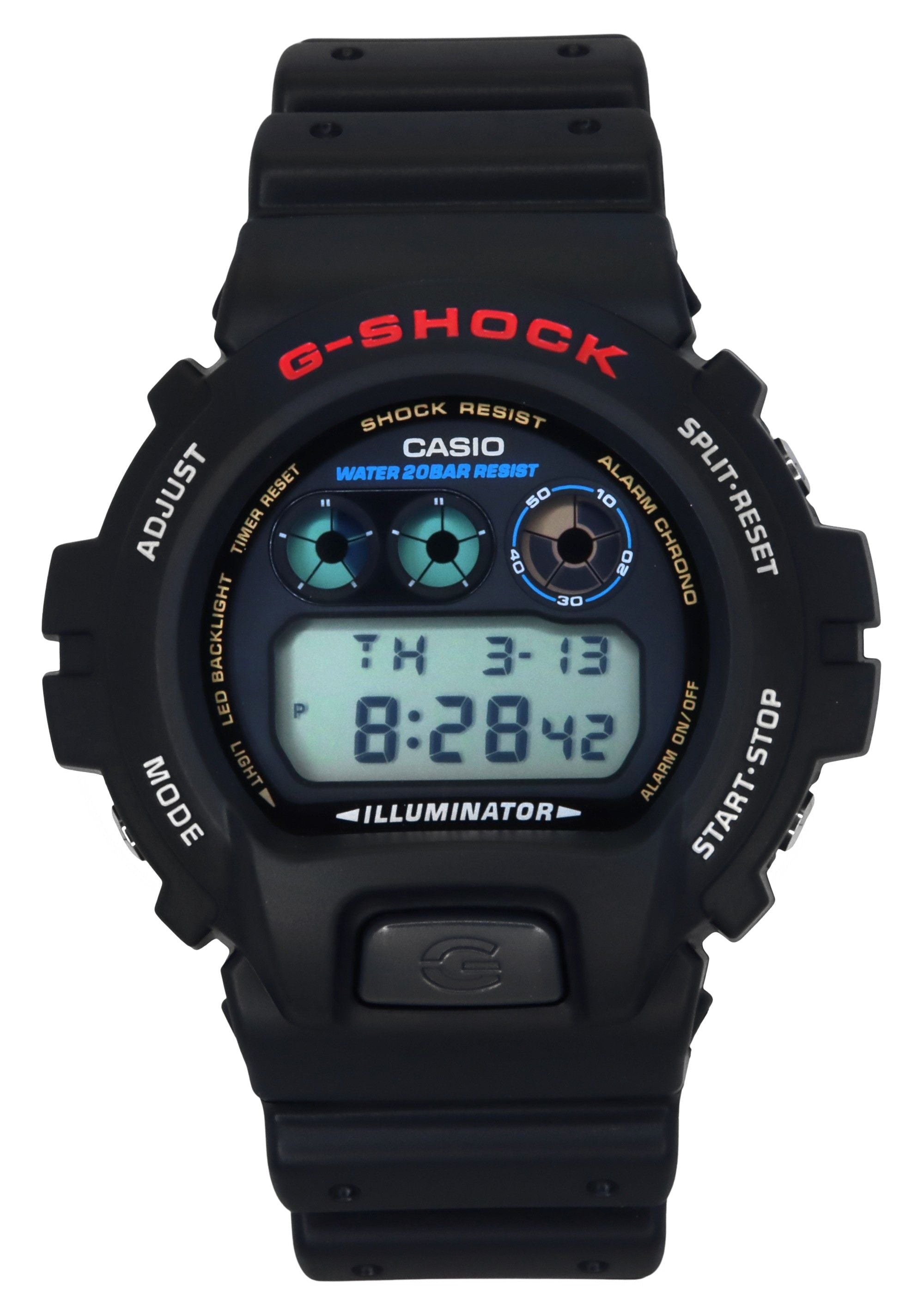 Casio G-Shock Digital Resin Strap Quartz DW-6900U-1 200M Men's Watch