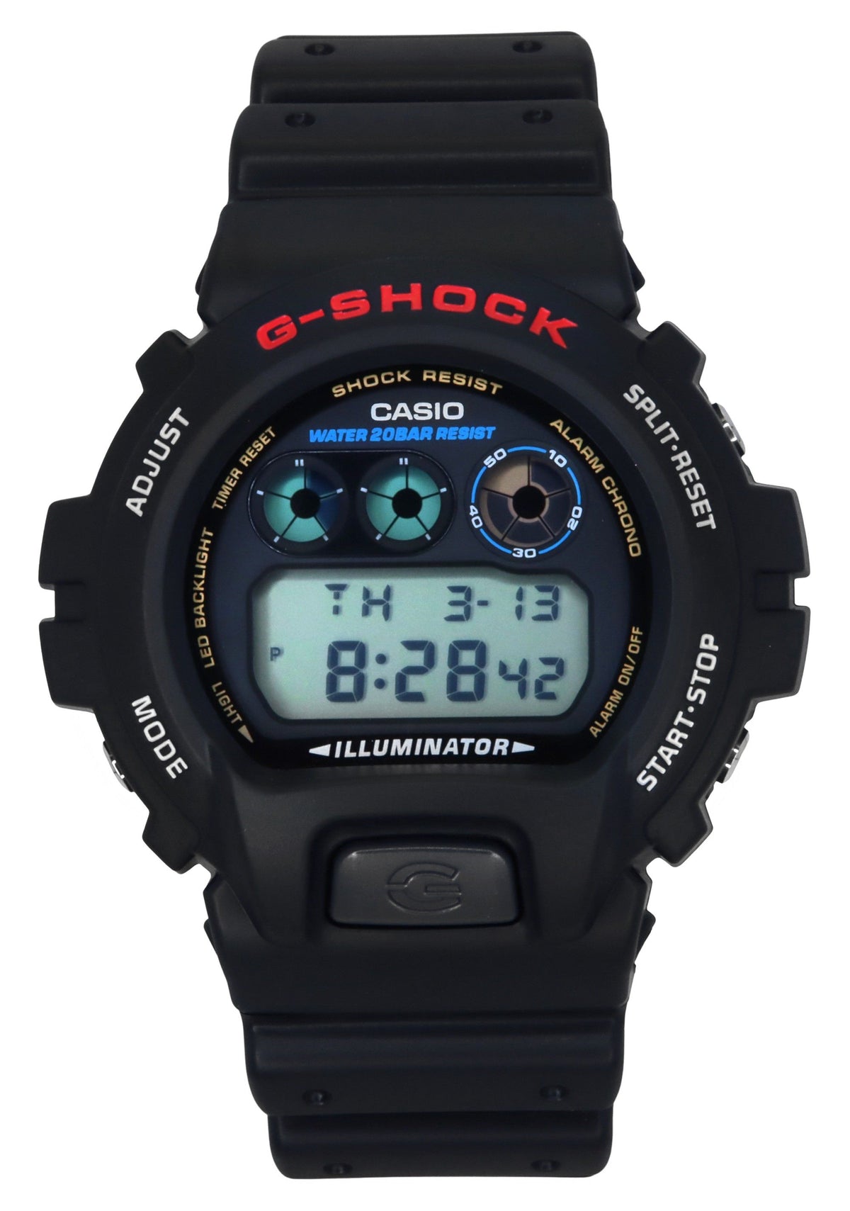 Casio G-Shock Digital Resin Strap Quartz DW-6900U-1 200M Men's Watch