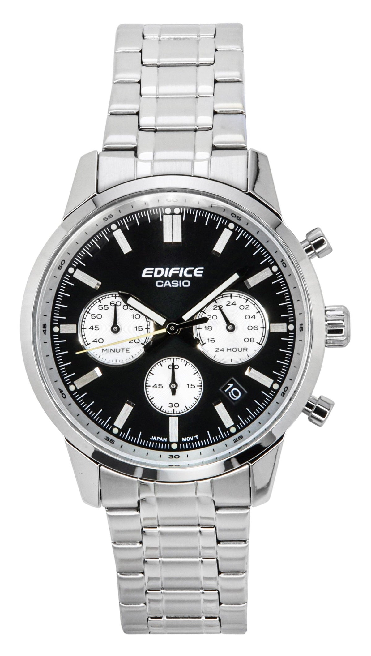 Casio Edifice Analog Chronograph Stainless Steel Black Dial Quartz EFR-575D-1A 100M Men's Watch