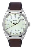 Fossil Everett Leather Strap Cream Dial Quartz FS6071 Men's Watch