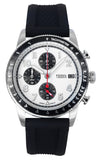 Fossil Sport Tourer Chronograph Leather Strap White Dial Quartz FS6087 Men's Watch