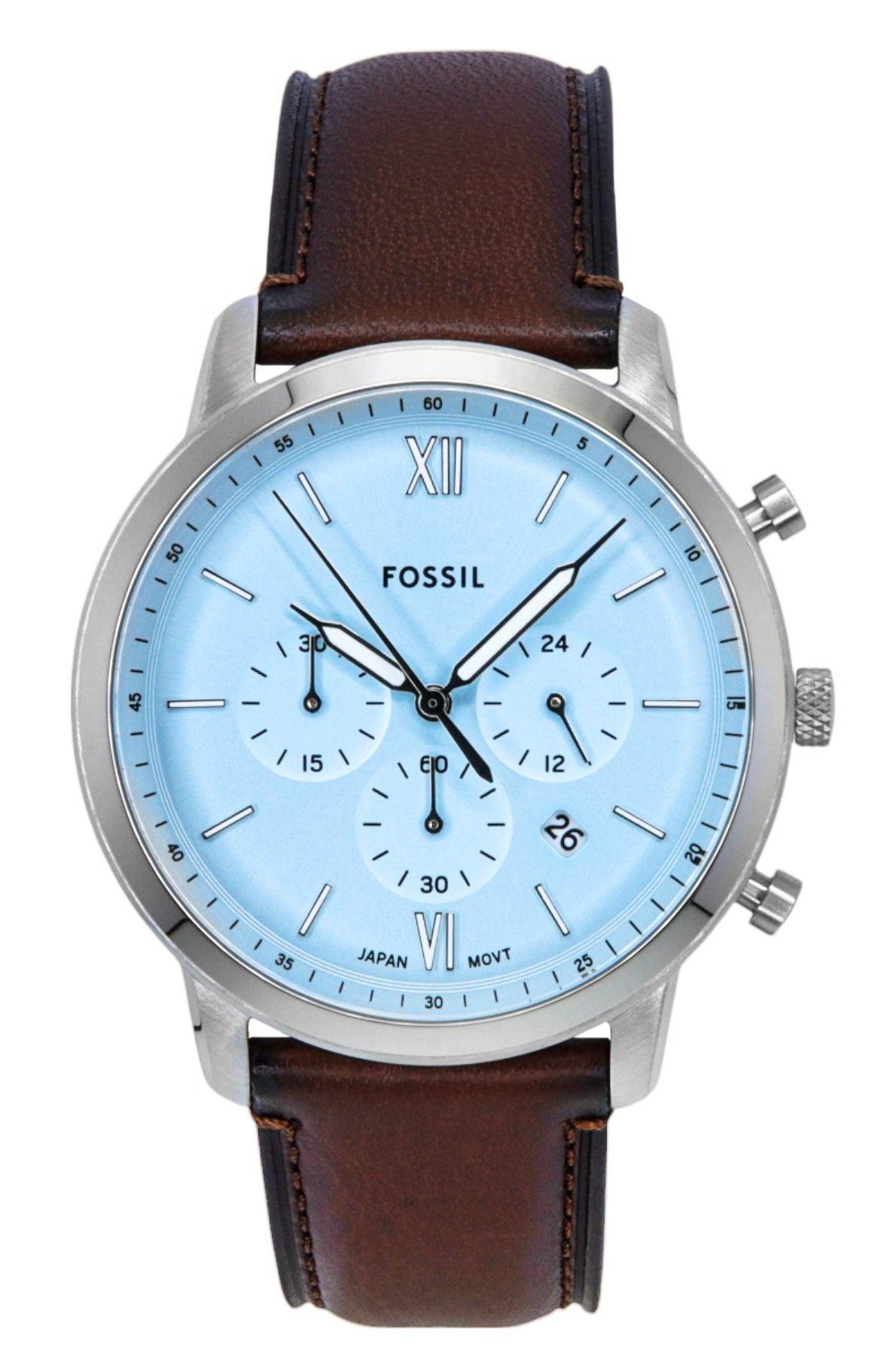 Fossil Neutra Chronograph Leather Strap Blue Sunray Dial Quartz FS6109 Men's Watch