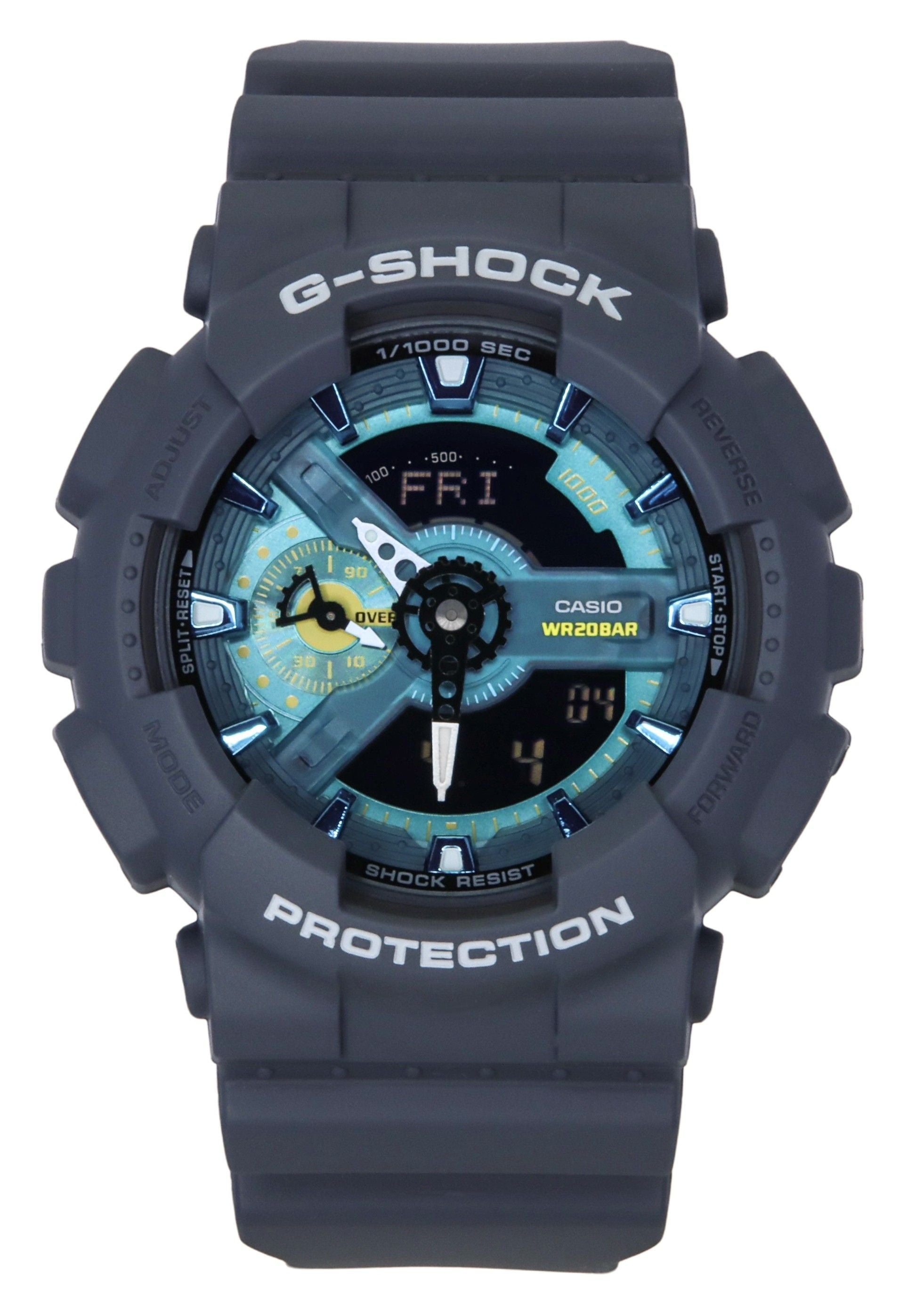 Casio G-Shock Analog Digital Bio-Based Resin Blue Dial Quartz GA-110AS-2A 200M Men's Watch