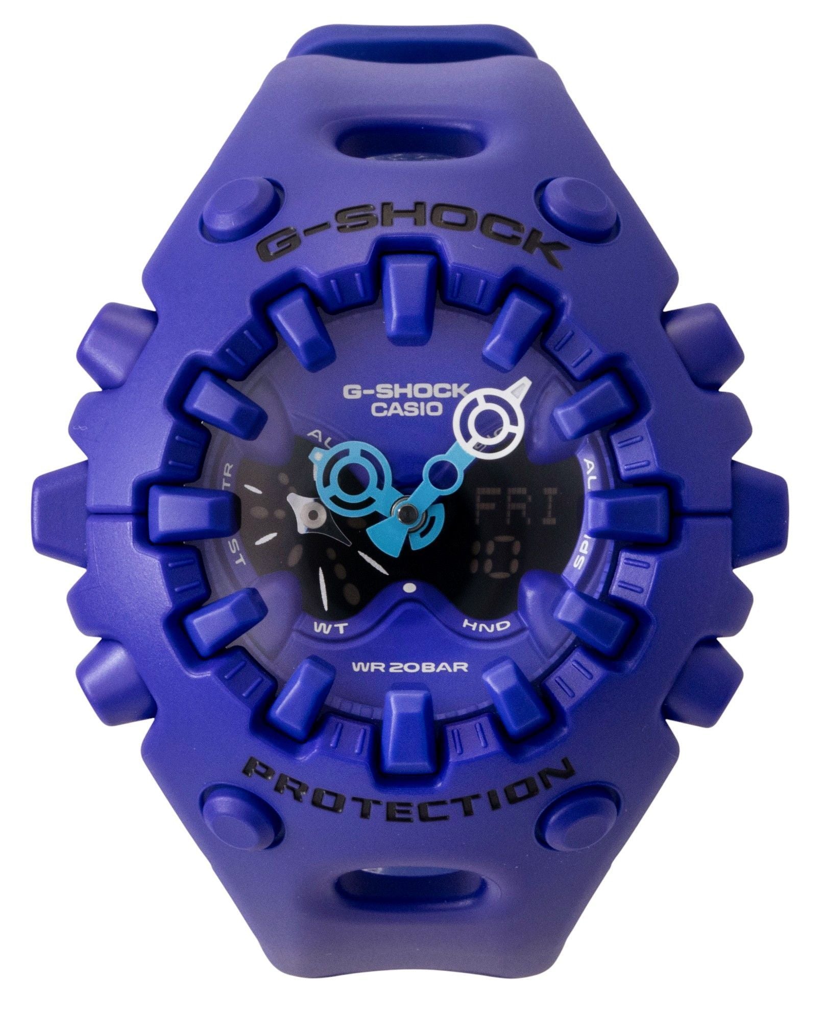 Casio G-Shock Analog Digital Resin Strap Blue Dial Quartz GA-V01-2A 200M Men's Watch