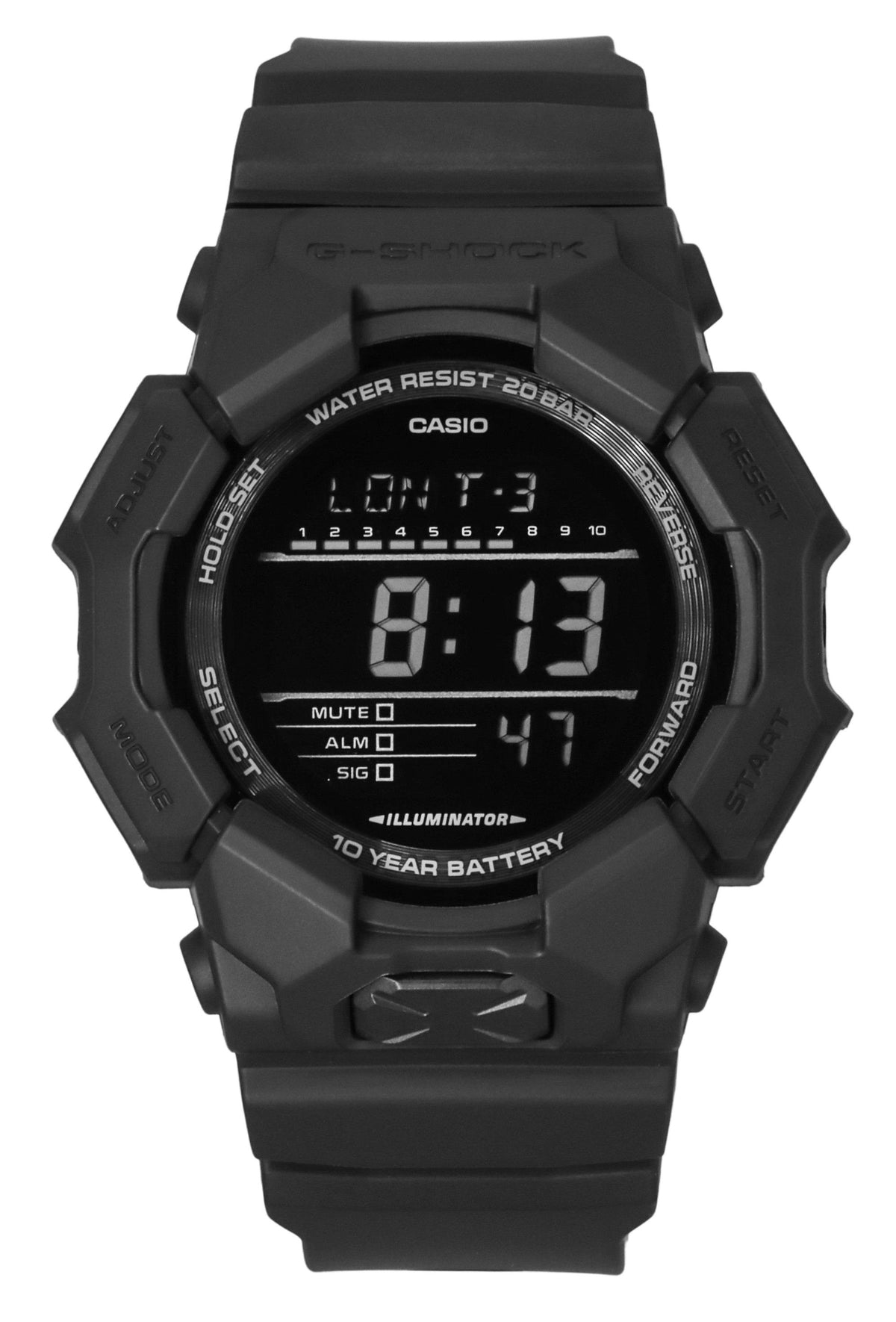 Casio G-Shock Digital Bio-Based Resin Strap Quartz GD-010-1A1 200M Men's Watch