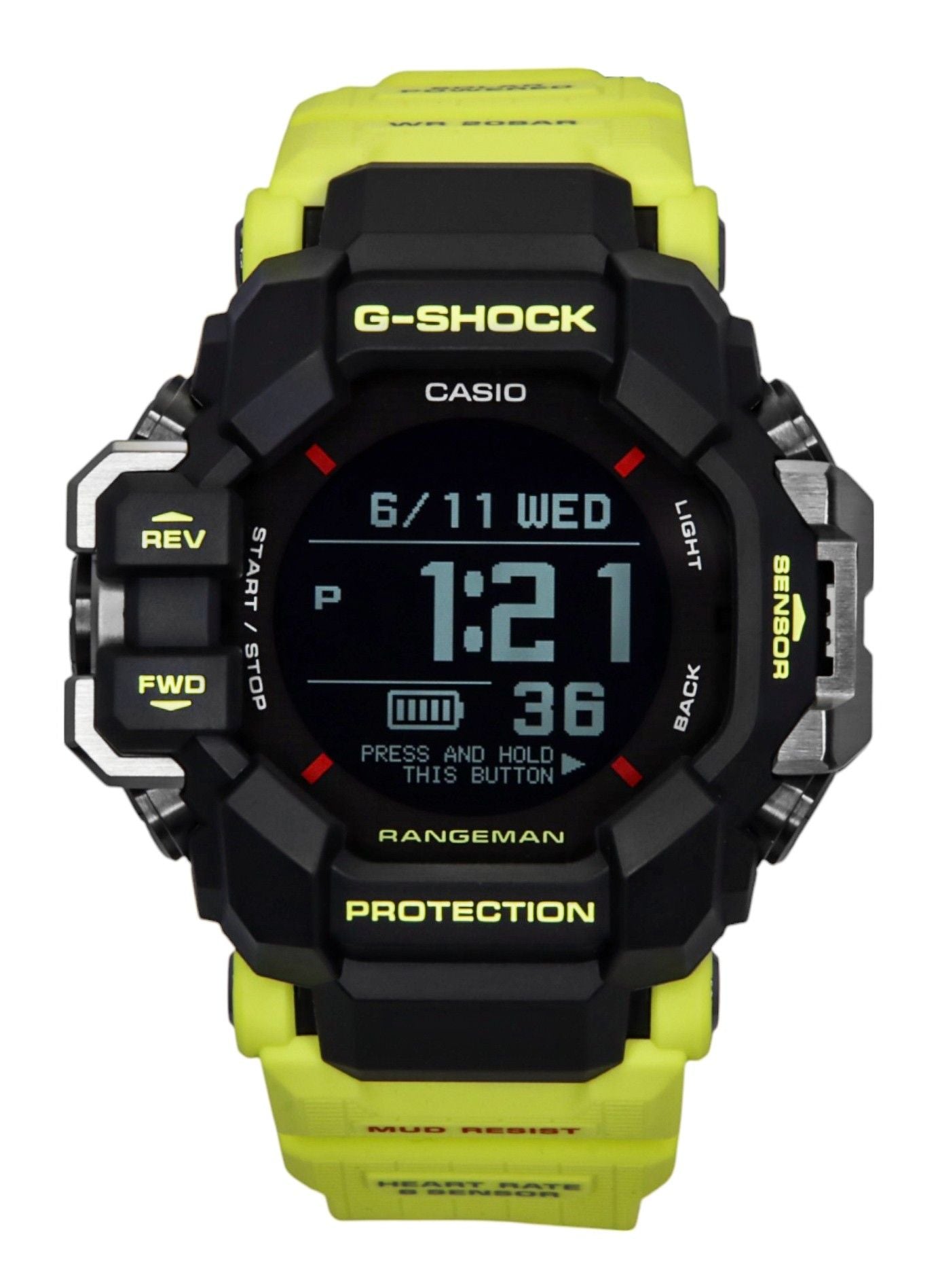 Casio G-Shock Master Of G–Land Rangeman Digital Smartphone Link Solar GPR-H1000RY-1A9 200M Men's Watch