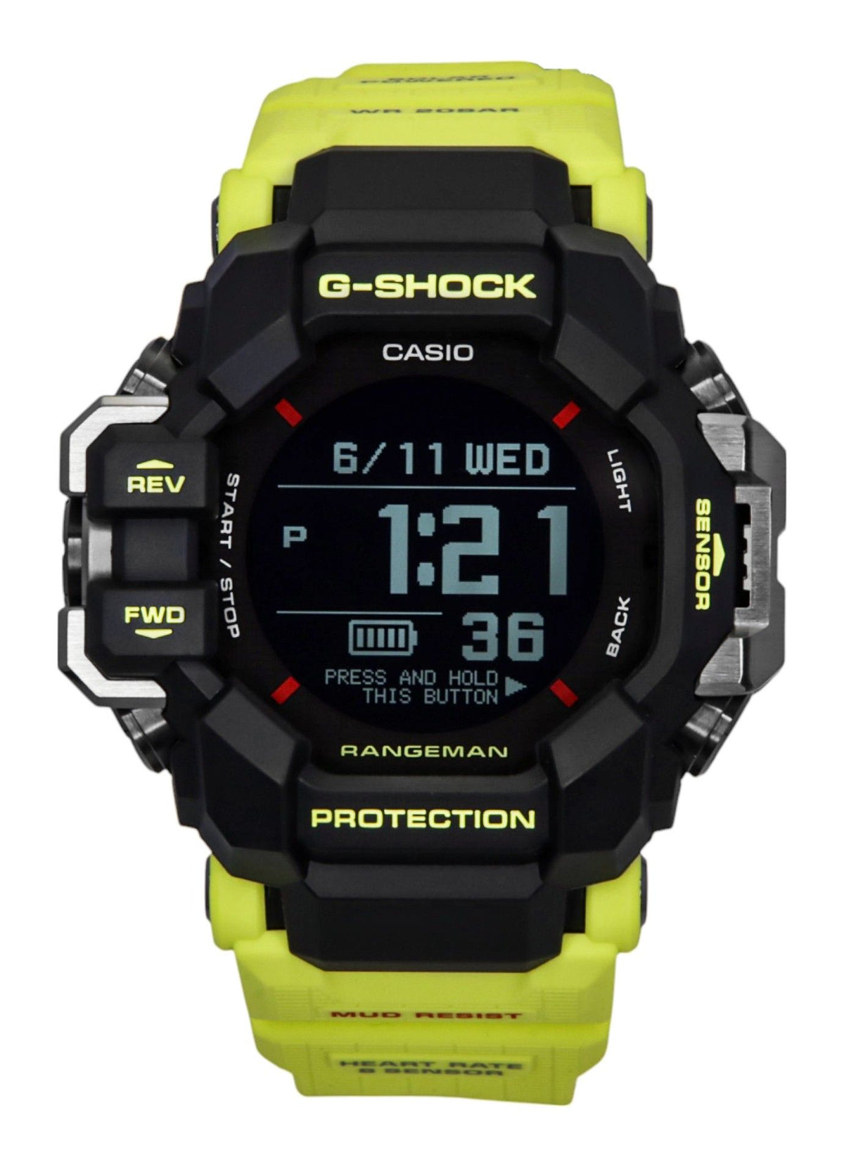 Casio G-Shock Master Of G–Land Rangeman Digital Smartphone Link Solar GPR-H1000RY-1A9 200M Men's Watch