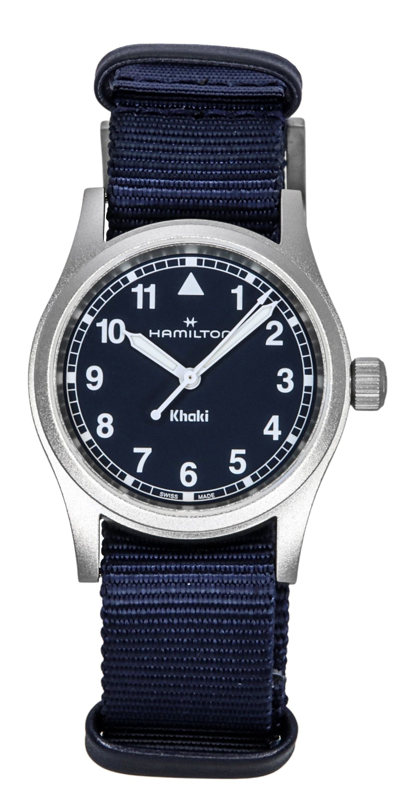 Hamilton Khaki Field Textile Strap Blue Dial Quartz H69301940 Unisex Watch