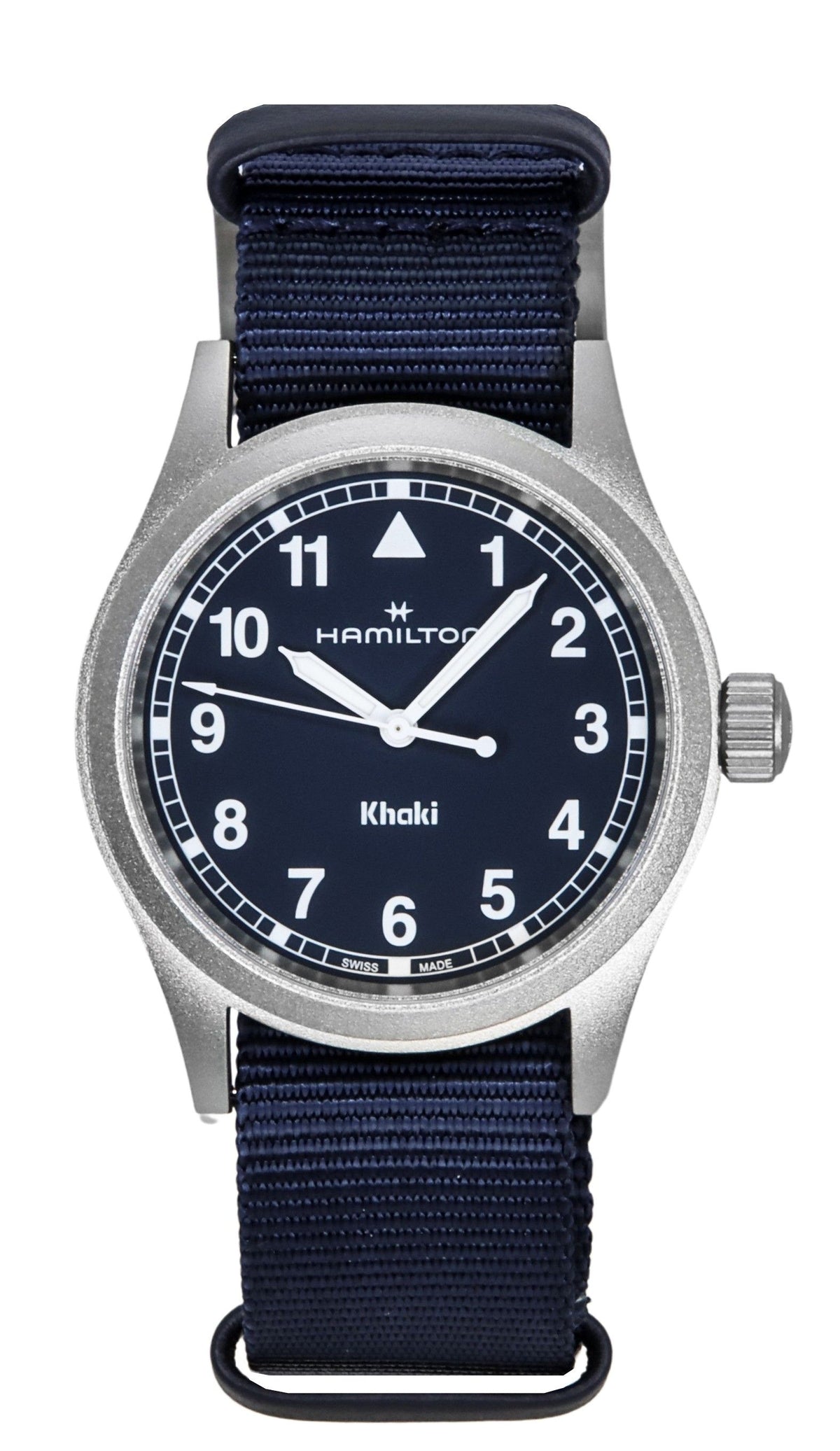 Hamilton Khaki Field Textile Strap Blue Dial Quartz H69401940 Unisex Watch