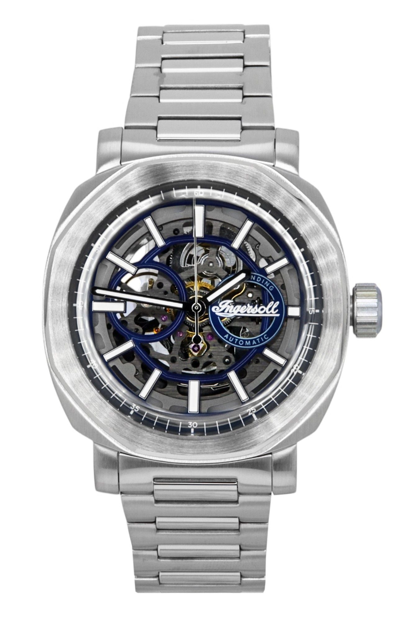 Ingersoll The Outrider Stainless Steel Grey Skeleton Dial Automatic I16403 Men's Watch
