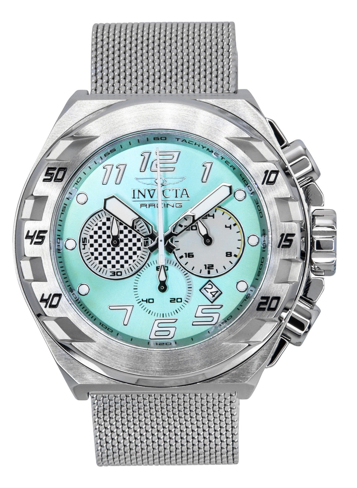 Invicta Racing Stainless Steel Turquoise Dial Quartz 47202 Men's Watch