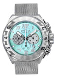 Invicta Racing Stainless Steel Turquoise Dial Quartz 47202 Men's Watch