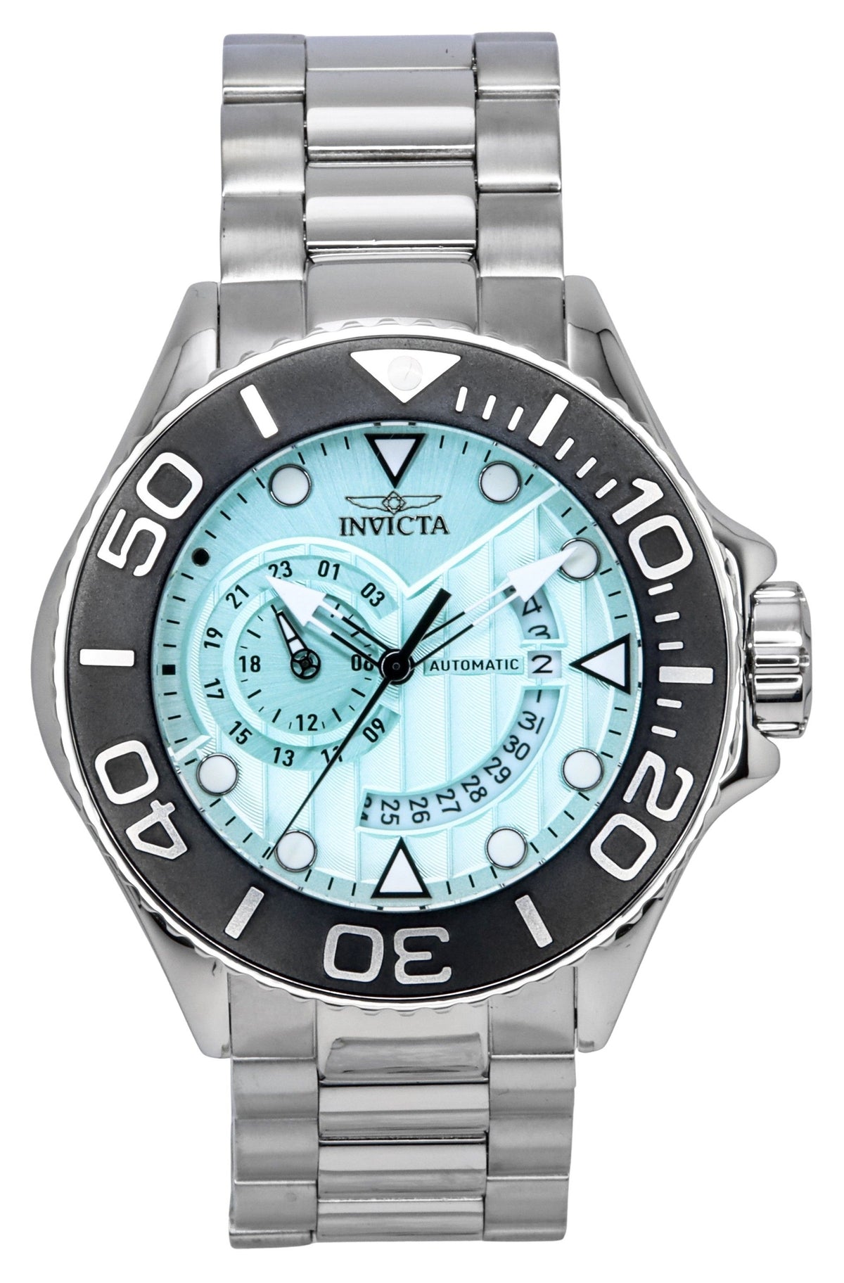 Invicta Grand Diver GMT Stainless Steel Turquoise Dial Automatic 47541 300M Men's Watch