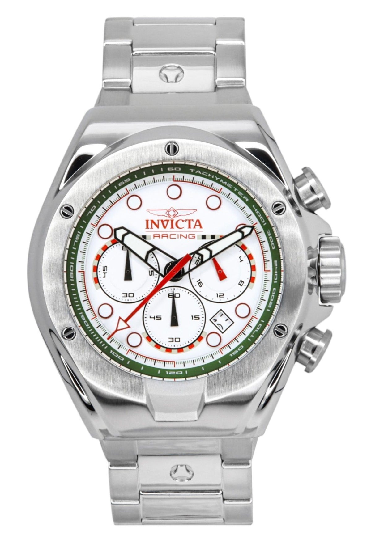 Invicta Racing Chronograph Stainless Steel White Dial Quartz 47746 Men's Watch