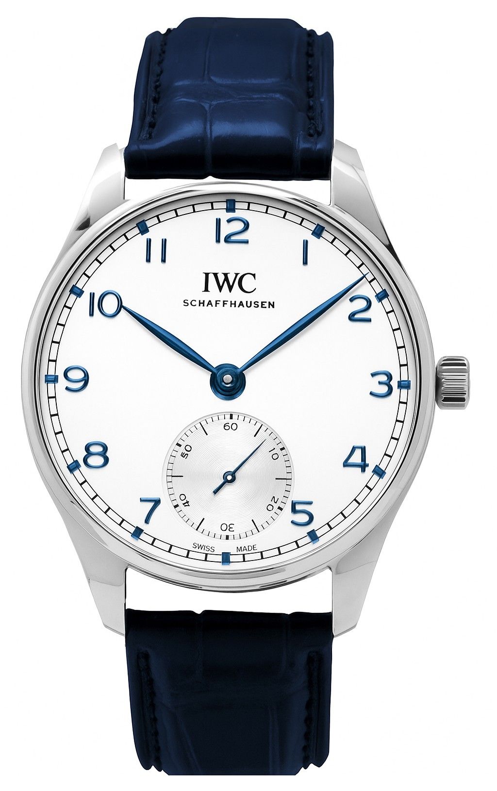 IWC Portugieser Leather Strap Silver Dial Automatic IW358304 Men's Watch