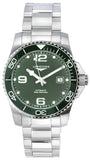 Longines HydroConquest Matt Green With Super-LumiNova Dial Automatic Diver's L3.781.4.06.6 300M Men's Watch
