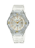 Casio POP Analog Resin Strap Silver Dial Translucent Quartz LRW-200HS-7EV 100M Women's Watch