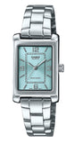 Casio Standard Analog Stainless Steel Aqua Blue Dial Quartz LTP-1234DD-2A Women's Watch