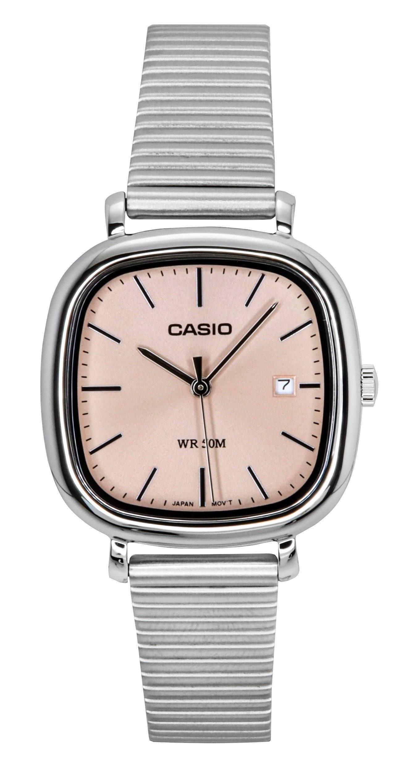 Casio Standard Analog Stainless Steel Salmon Dial Quartz LTP-B166D-4AV Women's Watch