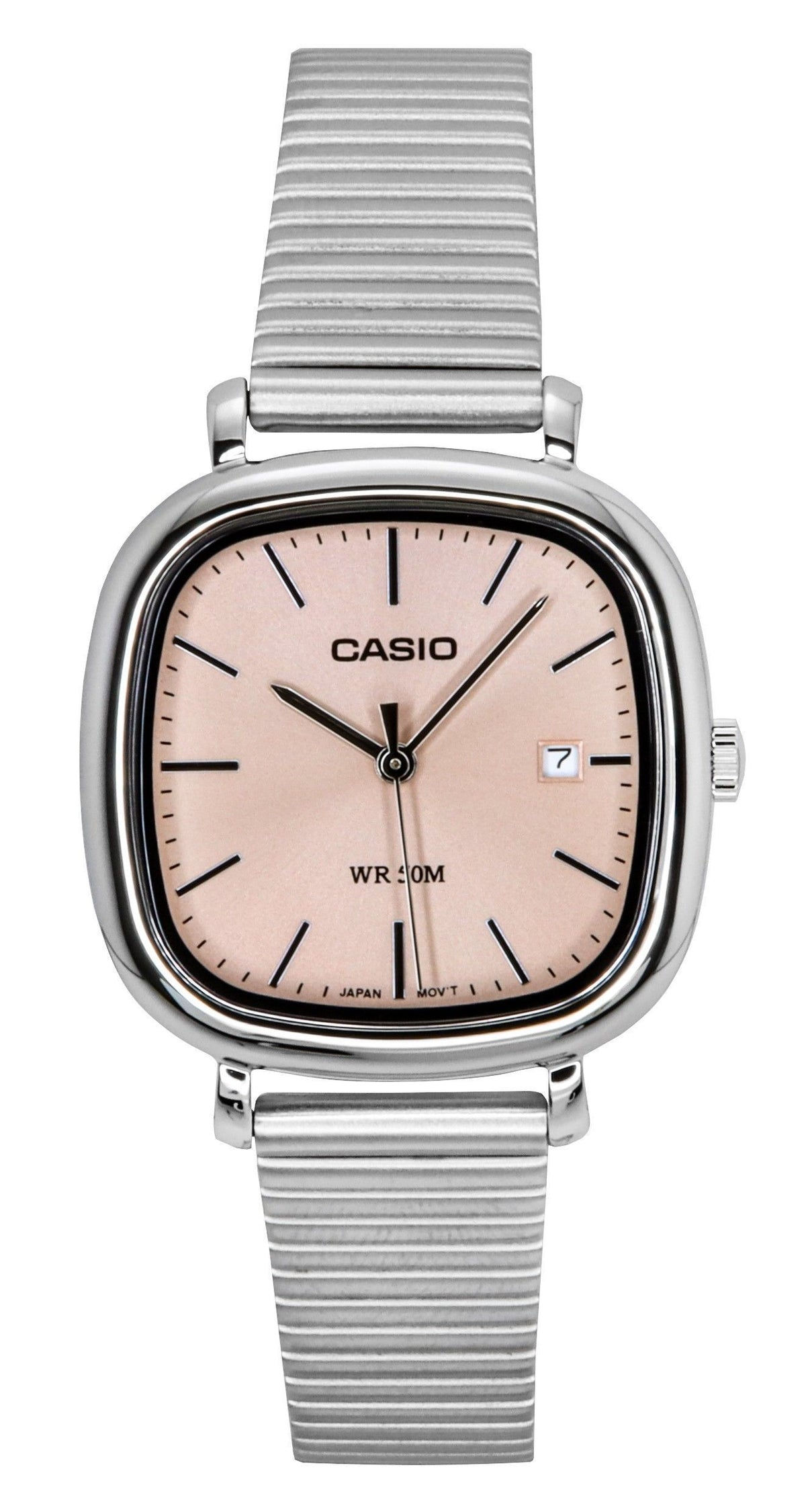 Casio Standard Analog Stainless Steel Salmon Dial Quartz LTP-B166D-4AV Women's Watch