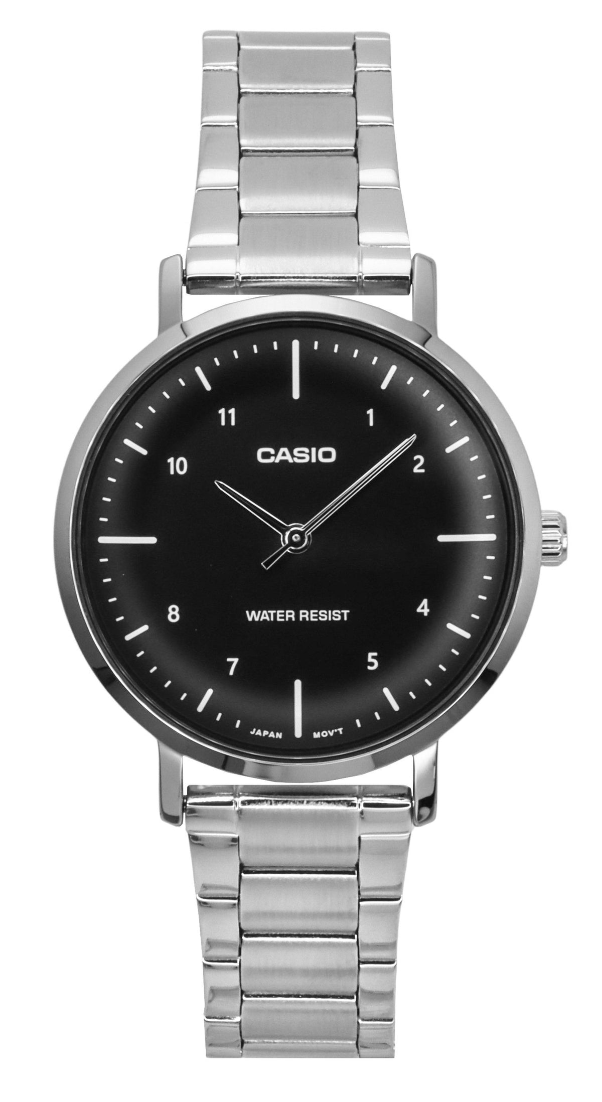 Casio Standard Analog Stainless Steel Black Dial Quartz LTP-VT03D-1B Women's Watch