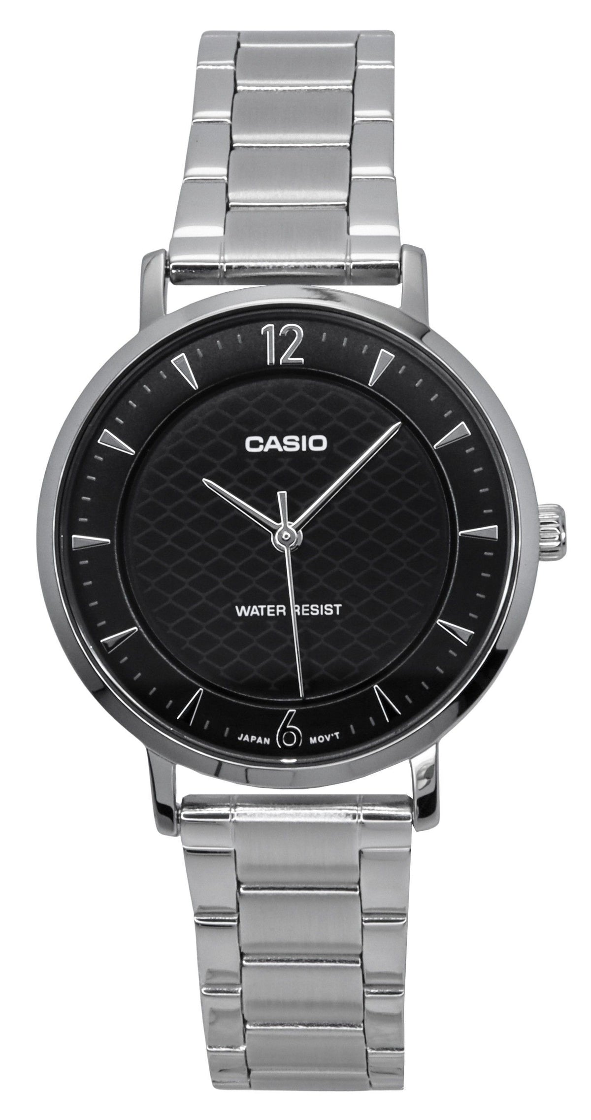 Casio Standard Analog Stainless Steel Black Dial Quartz LTP-VT04D-1A Women's Watch