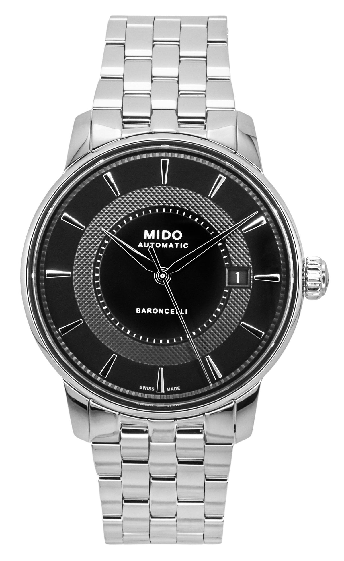 Mido Baroncelli Signature Stainless Steel Black Dial Automatic M037.407.11.051.01 Men's Watch