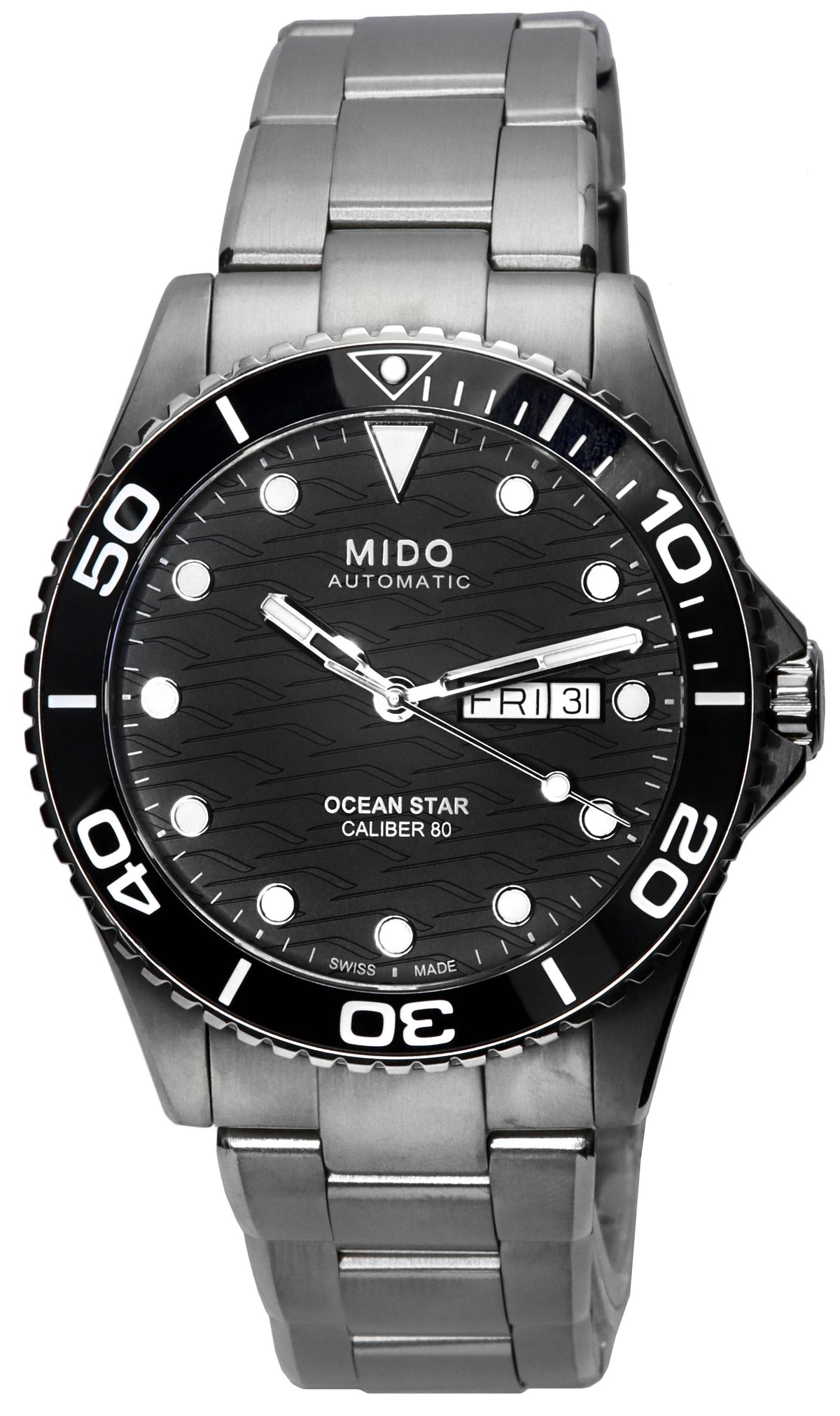 Mido Ocean Star 200C Titanium Black Dial Automatic Diver's M042.430.44.051.00 M0424304405100 200M Men's Watch